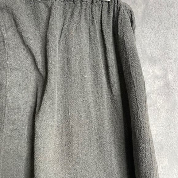 Oh My Gauze Sammy Pant Womens L/XL 2 Graphite Wide Leg Capri Cotton Lagenlook - Picture 8 of 9